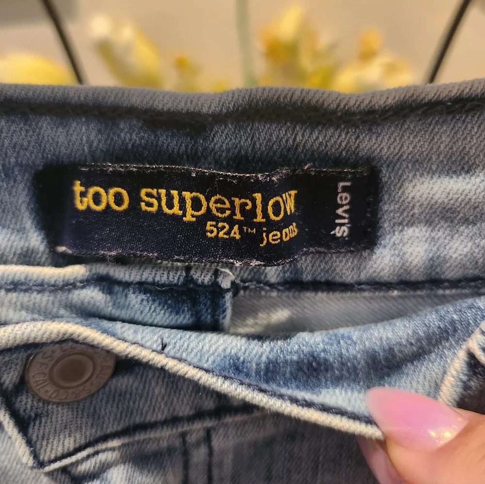 Levi's Too Superlow Skinny Stretch Jeans Stone Wash Size 11